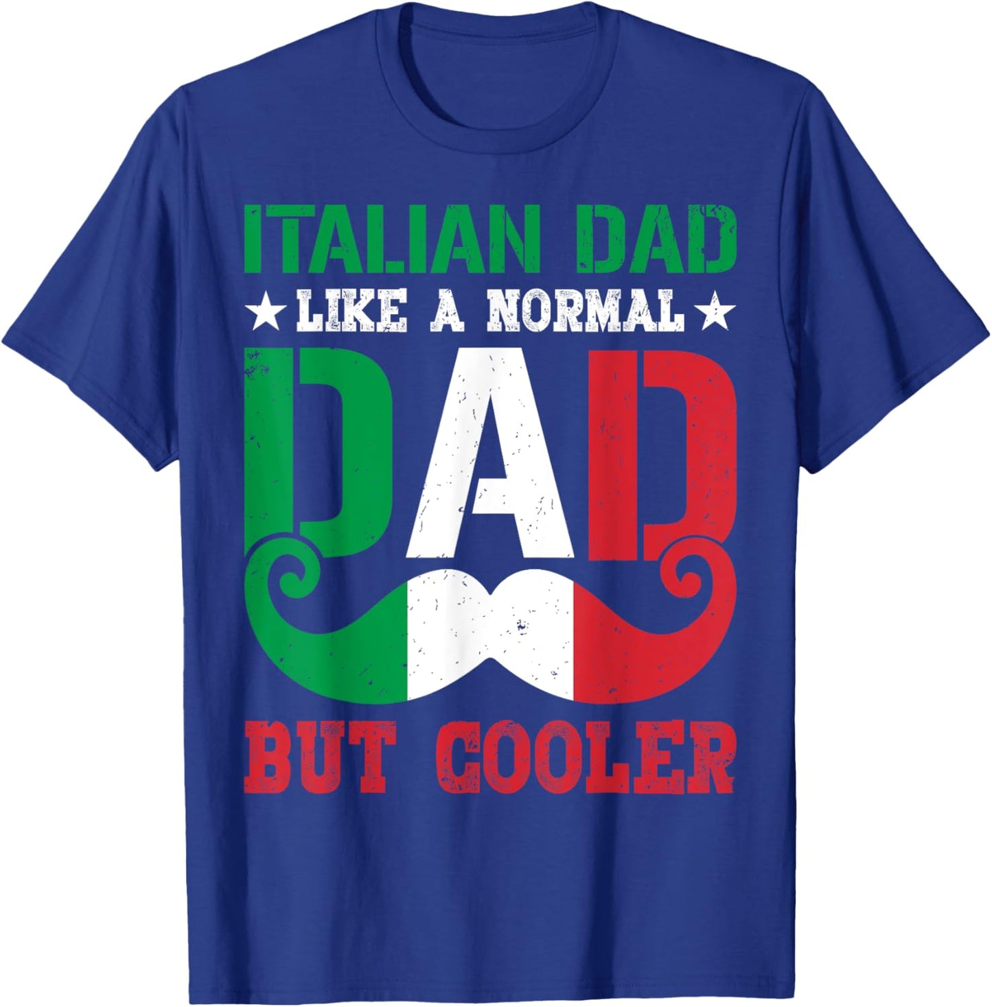 Vintage Italian Dad Italy Flag Gifts Father's Day T-Shirt - T-Shirt | Royal