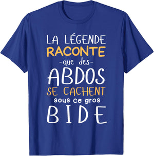 Man Legend Abs Hiding Under Big Cock - Humor Beauf T-Shirt - T-Shirt | Royal