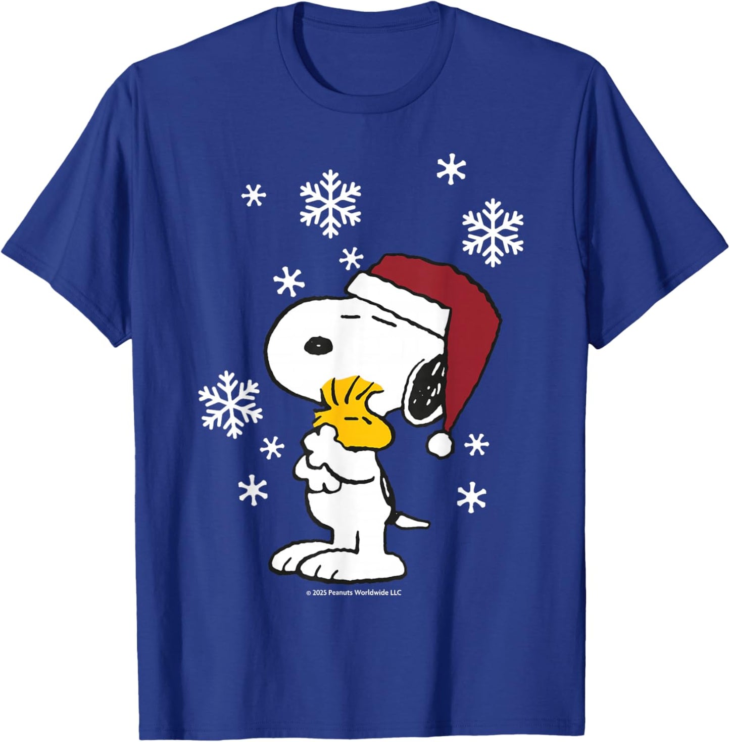 Peanuts - Snoopy Woodstock Christmas Love Christmas T-Shirt - T-Shirt | Royal