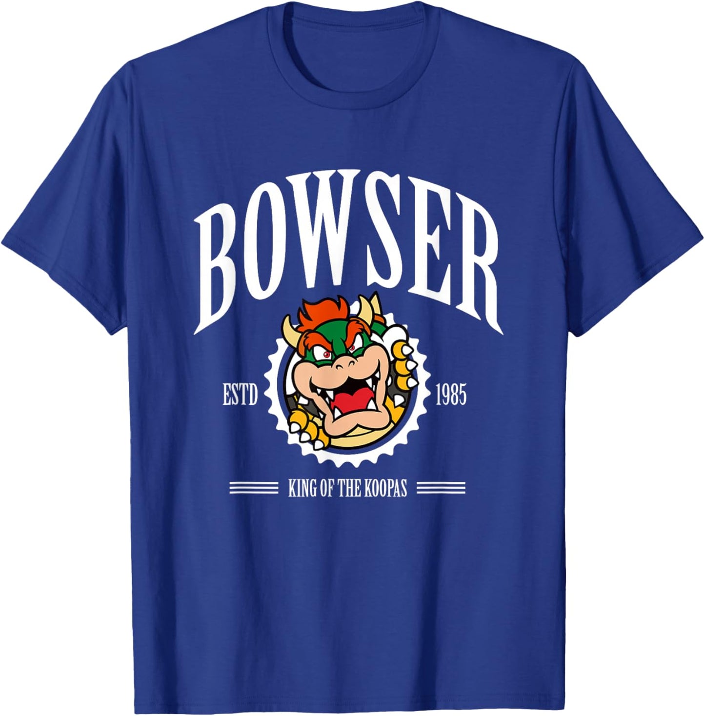 Super Mario Bros Bowser Est 1985 King Koopa Collegiate T-Shirt - T-Shirt | Royal
