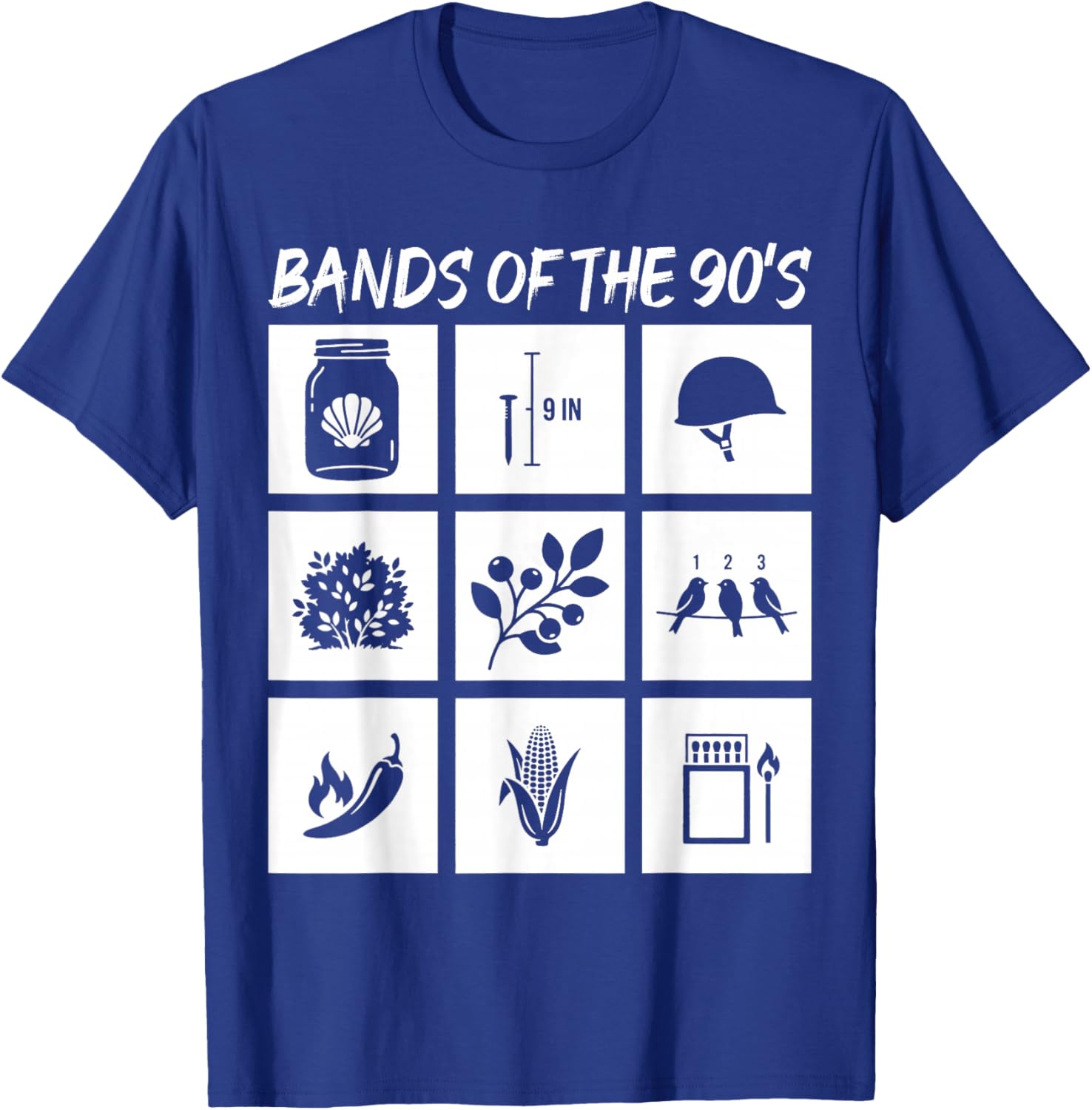 Bands of The 90s Rock Music Lover Heavy Metal Rock N Roll T-Shirt - T-Shirt | Royal
