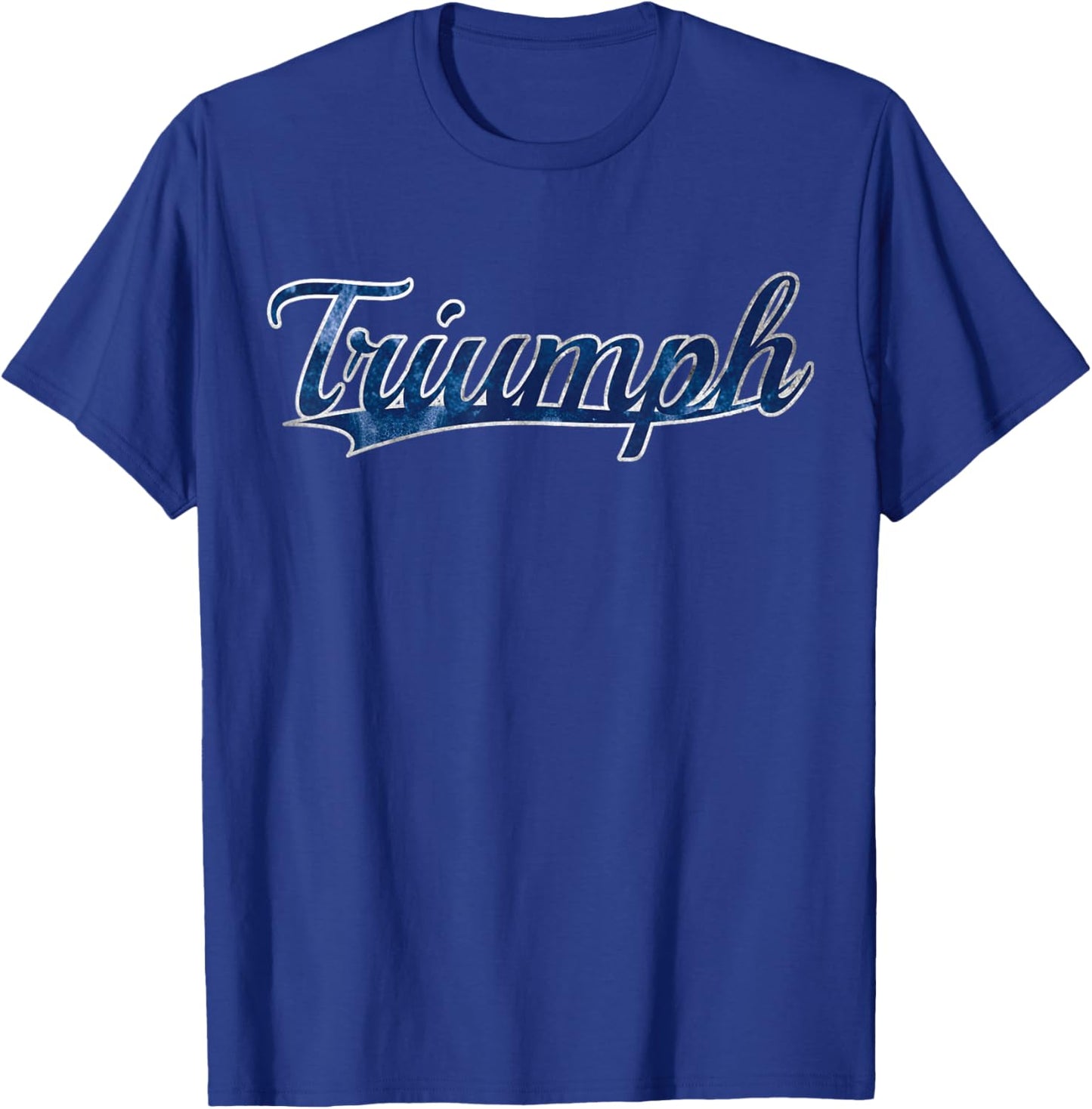 Triumph Victory Success Vintage Varsity Throwback Style T-Shirt - T-Shirt | Royal