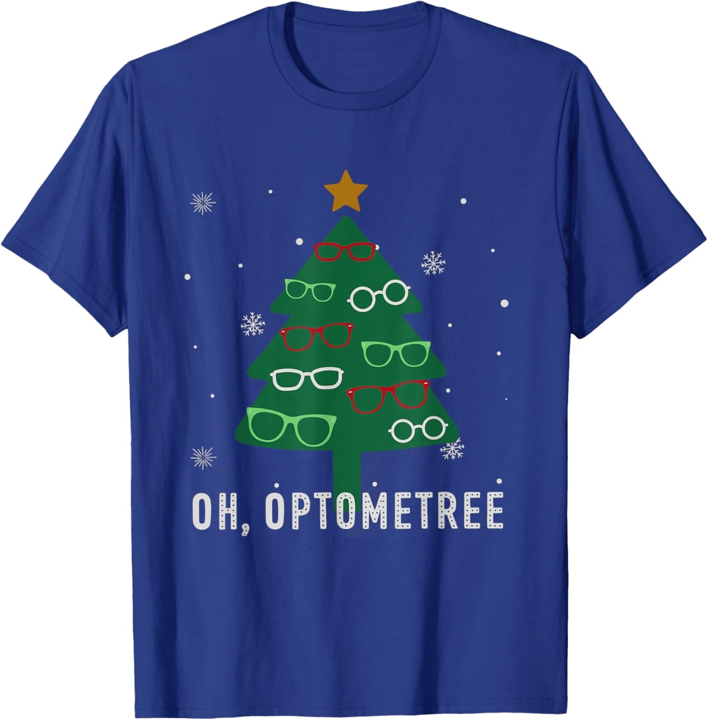 Oh Optometree Christmas Tree Optometry Student Eye Squad T-Shirt - T-Shirt | Royal