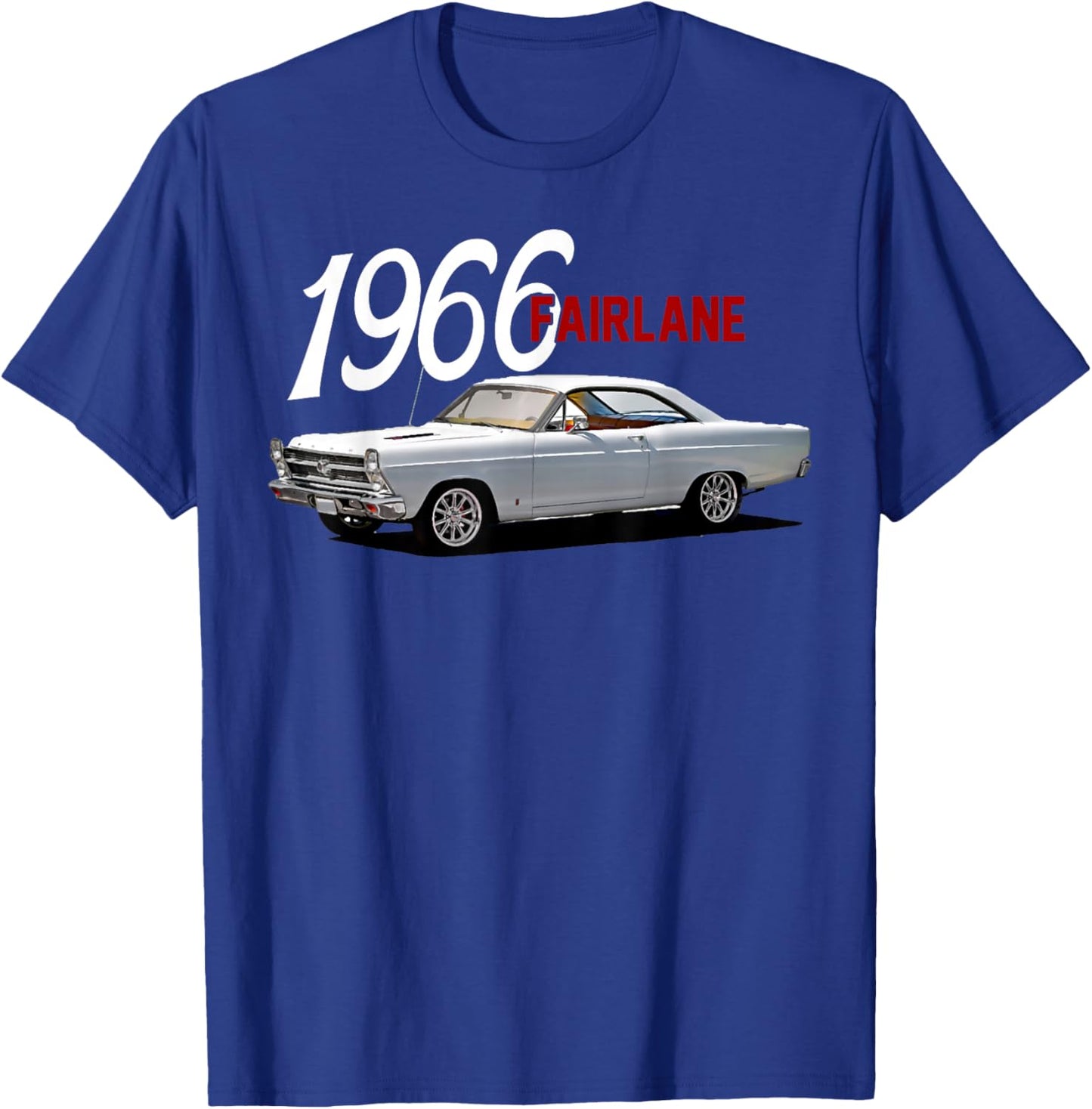 1966 66 Fairlane, Classic Car Art T-Shirt - T-Shirt | Royal
