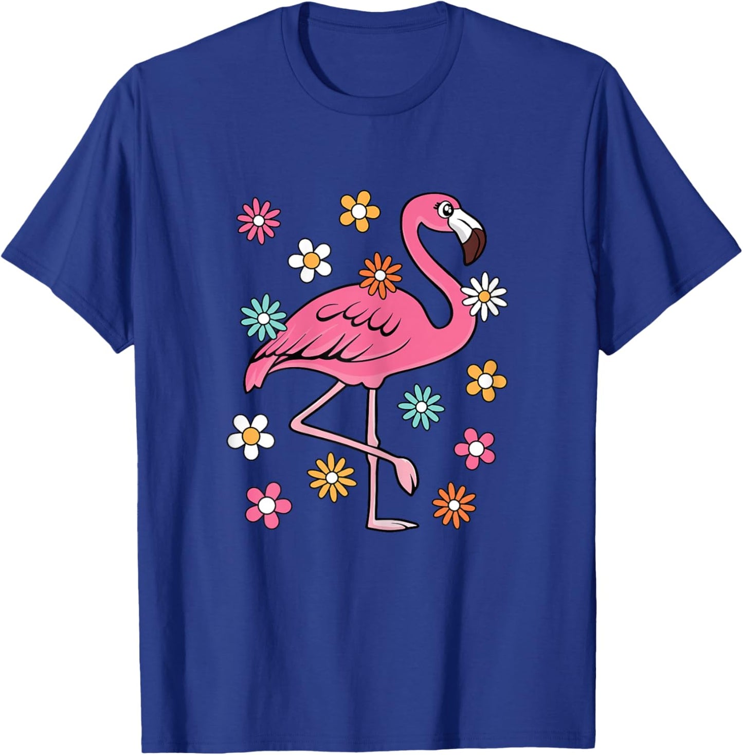 Cute Flamingo Lover Beach Groovy Party Women Girls Kids T-Shirt - T-Shirt | Royal