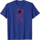 Rose Flower Piano Musician Musical Notes Love Music T-Shirt - T-Shirt | Royal