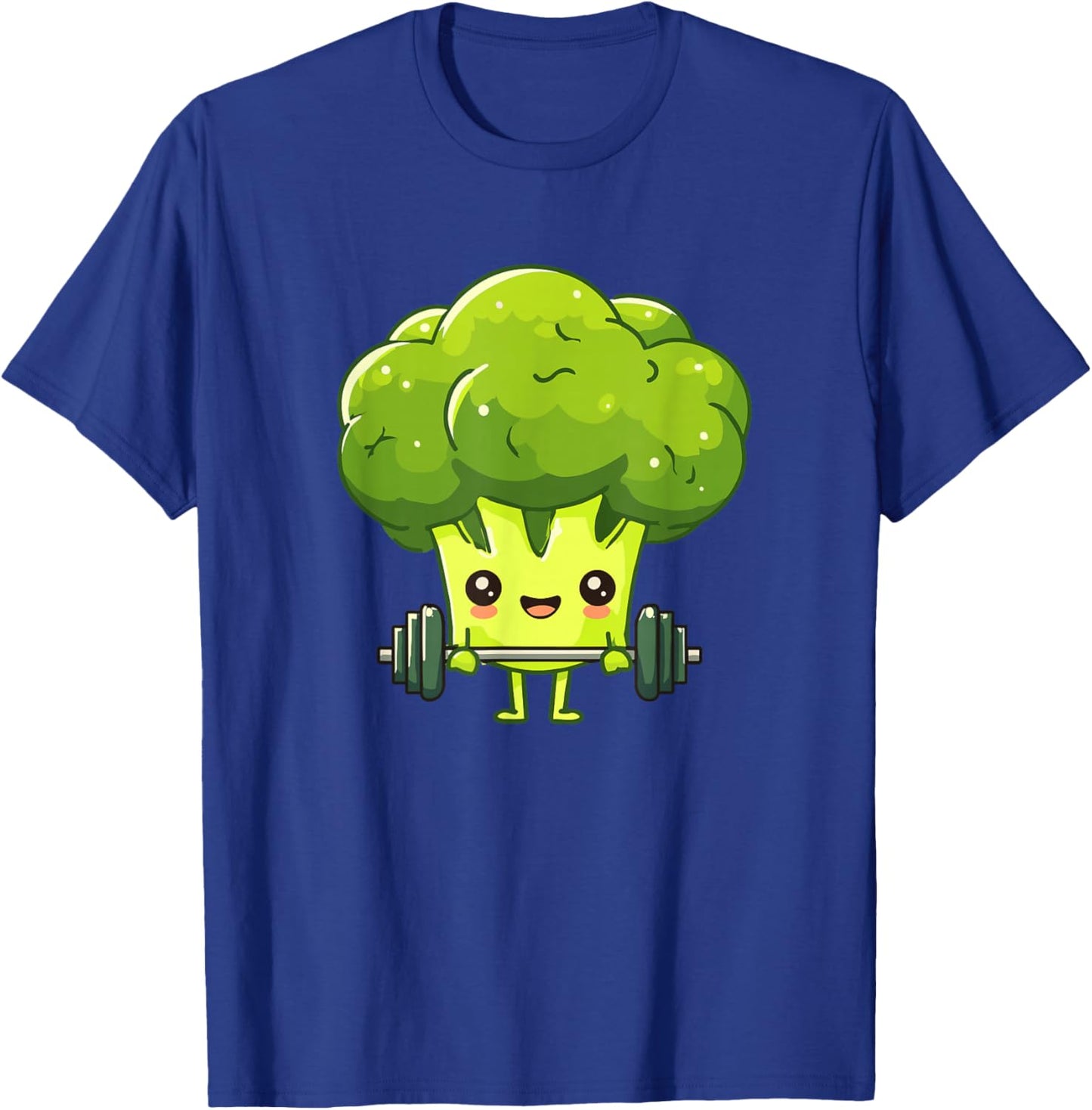 Broccoli Weightlifting Funny Fitness Vegan T-Shirt - T-Shirt | Royal