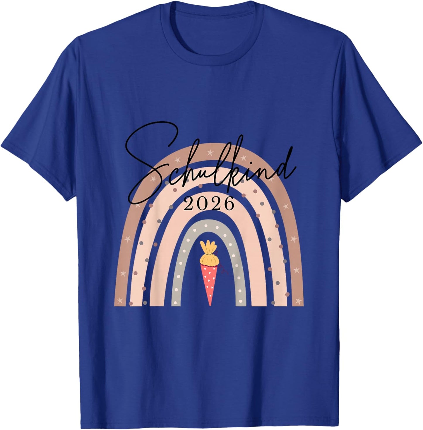 Schulkind 2026 Regenbogen Schultüte, Einschulung Mädchen T-Shirt - T-Shirt | Royal