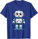 Smiling Retro Robot with Big Eyes for Kids STEM T-Shirt - T-Shirt | Royal