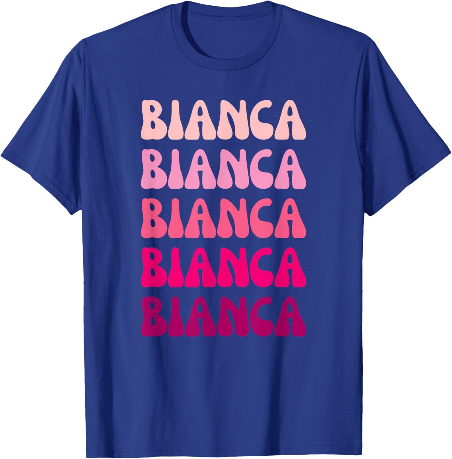 Bianca Retro Stack Design T-Shirt - T-Shirt | Royal