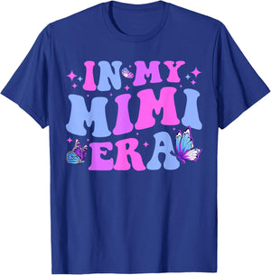 In My Mimi Era Mom Baby Announcement for Grandma Mothers Day , Small, Black T-Shirt - T-Shirt | Royal