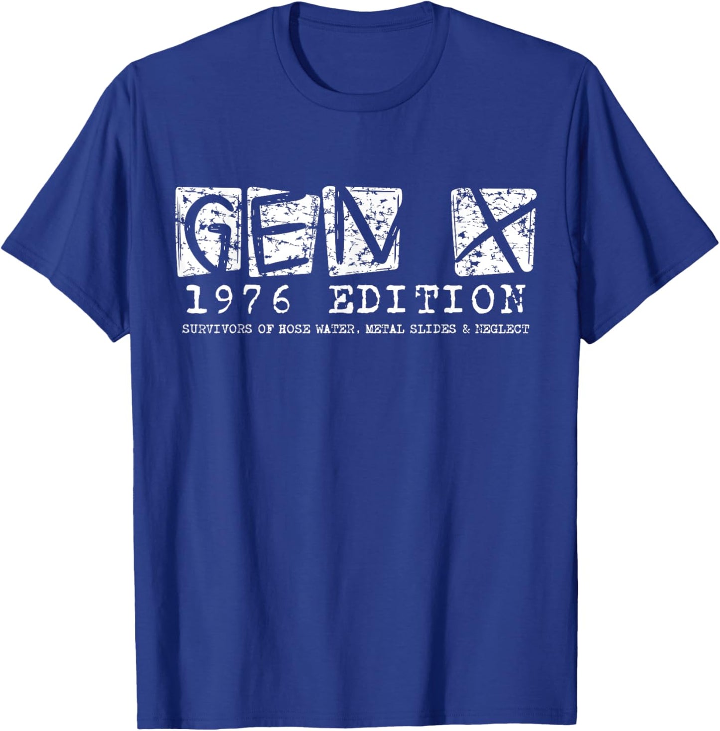 Gen X 1976 Edition 50th Birthday Retro Generation X Gen Xer T-Shirt - T-Shirt | Royal