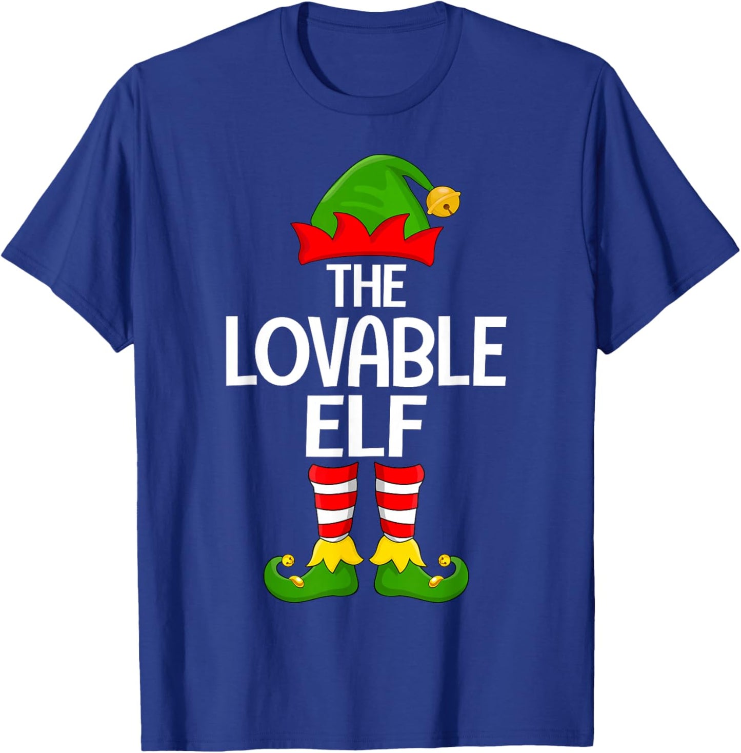 Lovable Elf Xmas Matching Family Elf Squad Christmas T-Shirt - T-Shirt | Royal