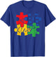 BE KIND Autism Awareness Puzzle Pieces Autism Support Kids T-Shirt - T-Shirt | Royal