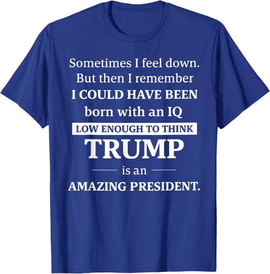 Sometimes I Feel Down But Then I Remember I Could Have Been T-Shirt - T-Shirt | Royal