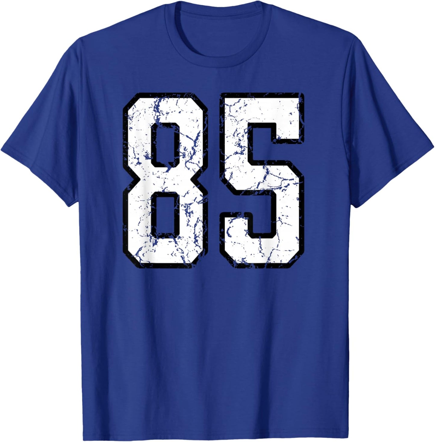White and Black Sports Number 85 Jersey Uniform Player T-Shirt - T-Shirt | Royal