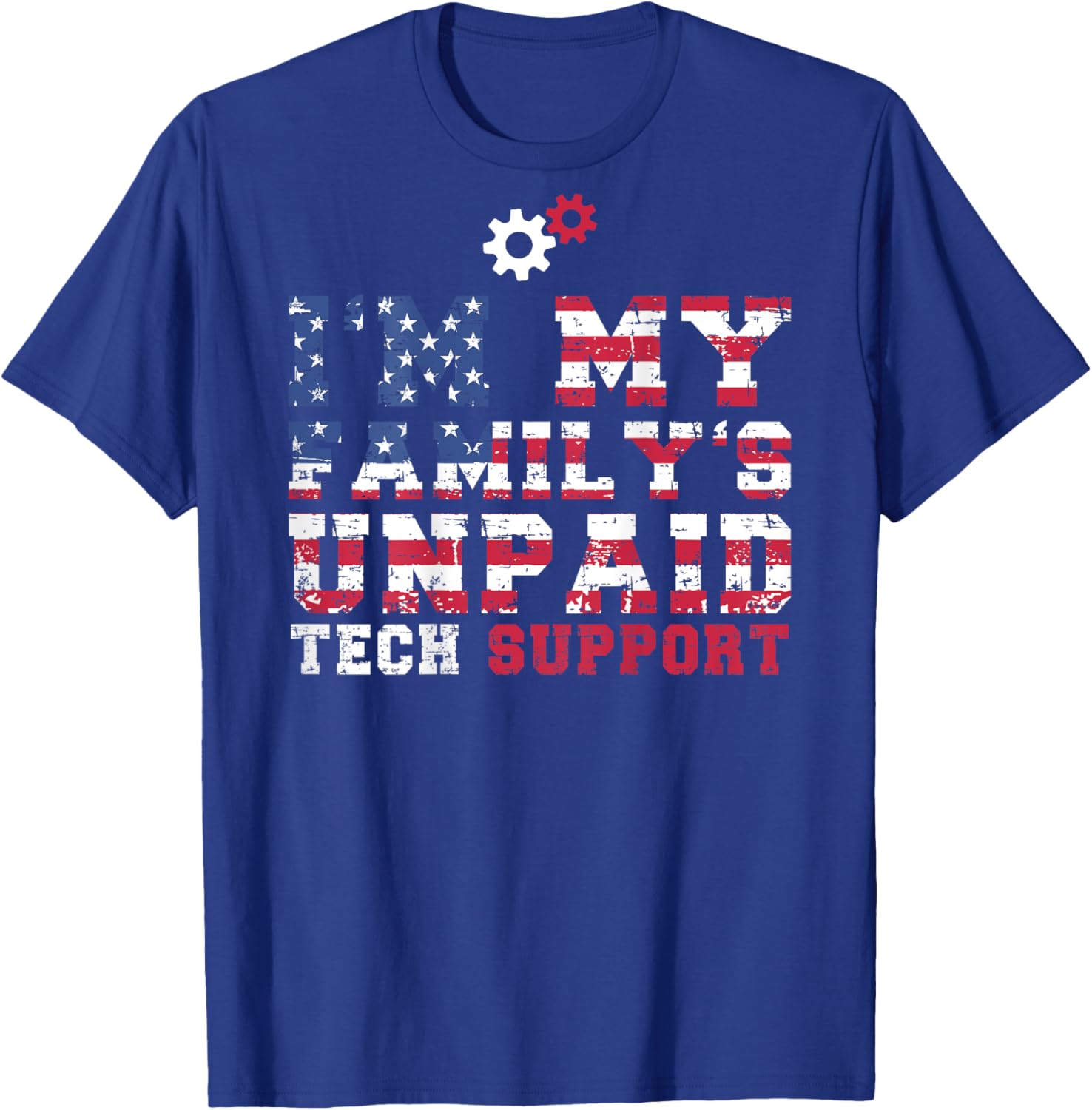 Funny Computer Tech, I'm my family's unpaid tech support T-Shirt - T-Shirt | Royal