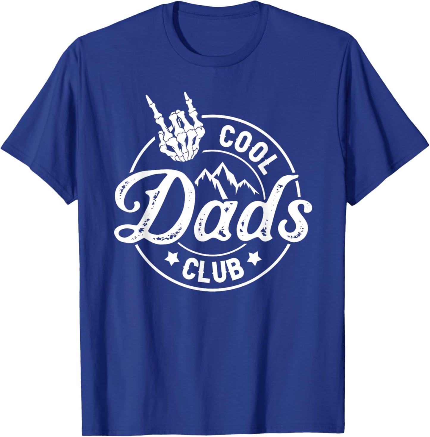 Funny Dad Fathers Day Cool Dads Club Skeleton Hand T-Shirt - T-Shirt | Royal