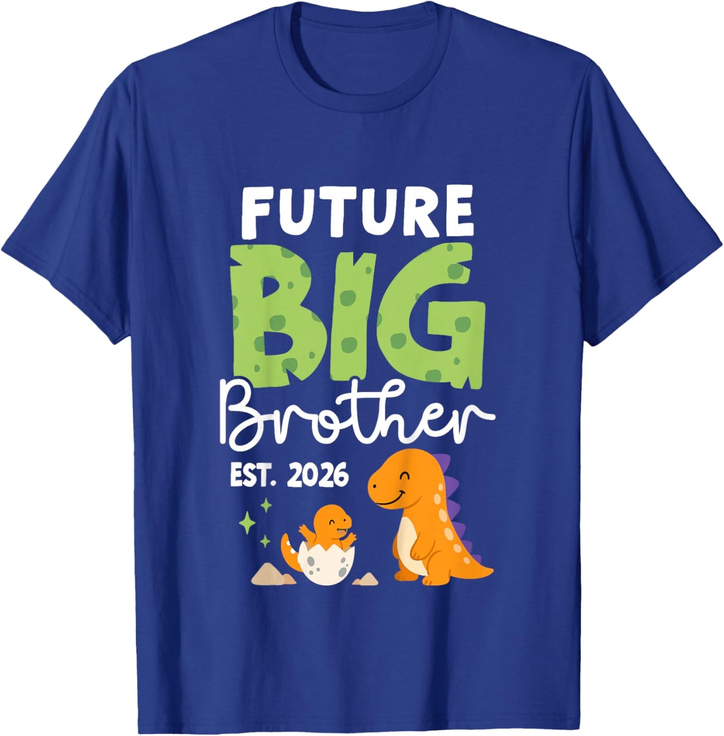 Kids Future Big Brother 2026 Dinosaur 2nd Pregnancy Announcement T-Shirt - T-Shirt | Royal