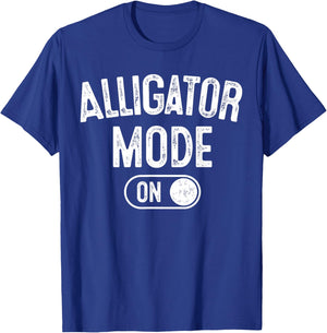 Alligator Mode On Costume Funny Swamp King Gift Animal Lover T-Shirt - T-Shirt | Royal