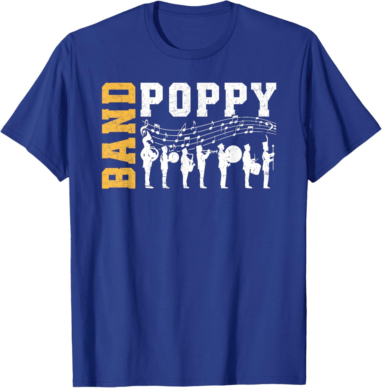 Band Poppy Proud Marching Band Poppy Grandpa T-Shirt - T-Shirt | Royal