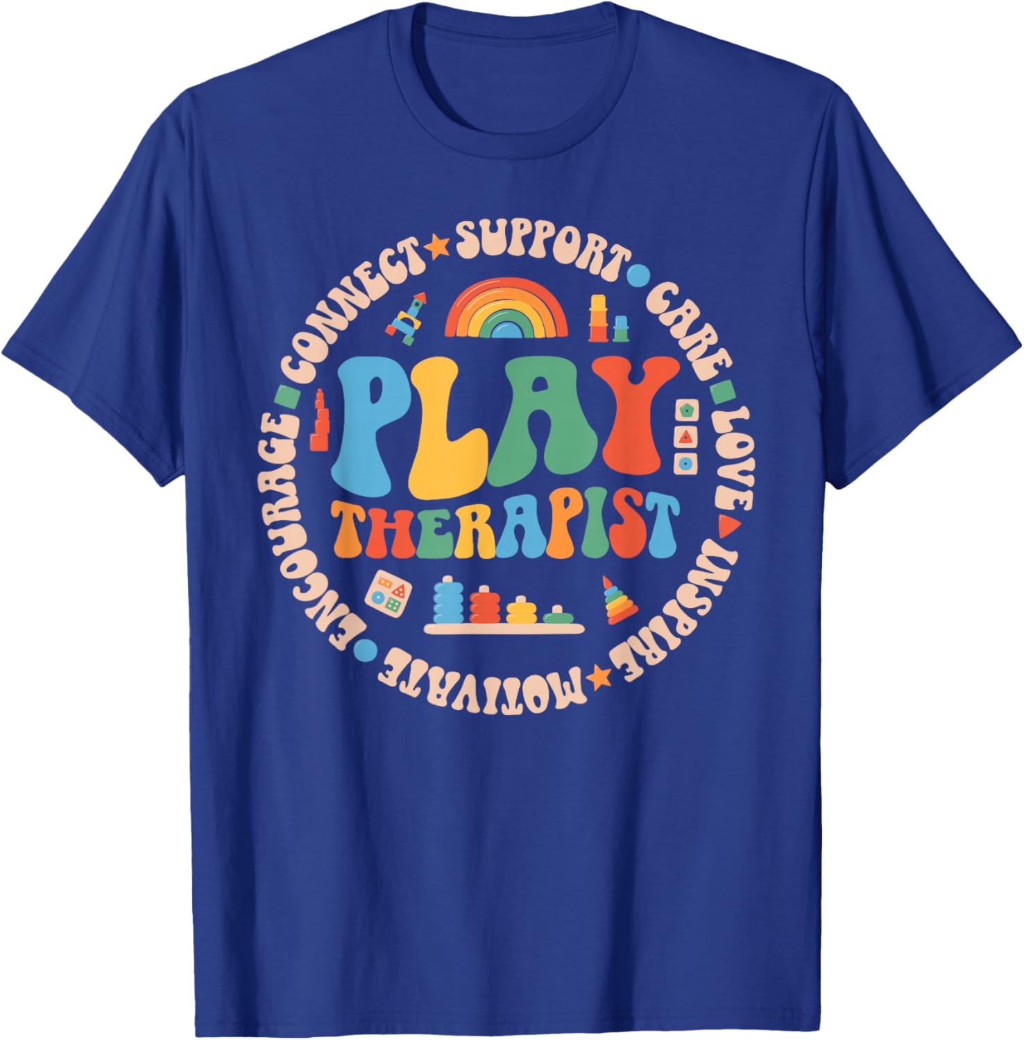 Play Therapist Appreciation Circle Play Therapy T-Shirt - T-Shirt | Royal