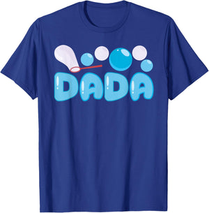 Dada Bubble Blue Birthday Party Matching Family T-Shirt - T-Shirt | Royal