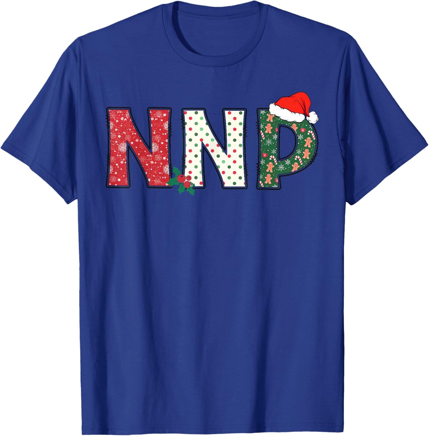NNP Neonatal Nurse Practitioner Santa Christmas NICU Nurse T-Shirt - T-Shirt | Royal