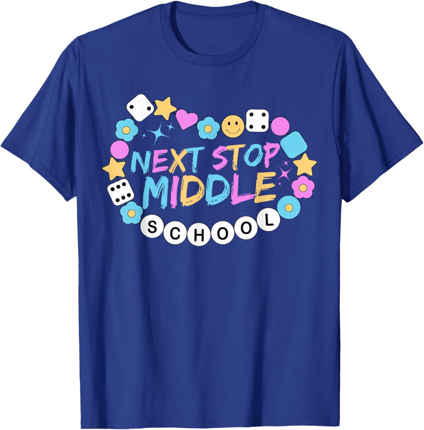 Next Stop Middle School Groovy Elementary School Graduation T-Shirt - T-Shirt | Royal