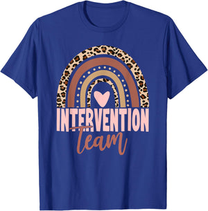 Rainbow Intervention Teacher Team Early Intervention Squad T-Shirt - T-Shirt | Royal
