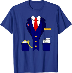 Costume Conducteur Train Locomotive Chemin de Fer Miniature Haut de Gamme T-Shirt - T-Shirt | Royal