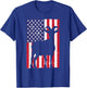 Goat Gift Goat Lover Accessories & Goat Clothes -Adult Black Small USA Flag Animal Design T-Shirt - T-Shirt | Royal