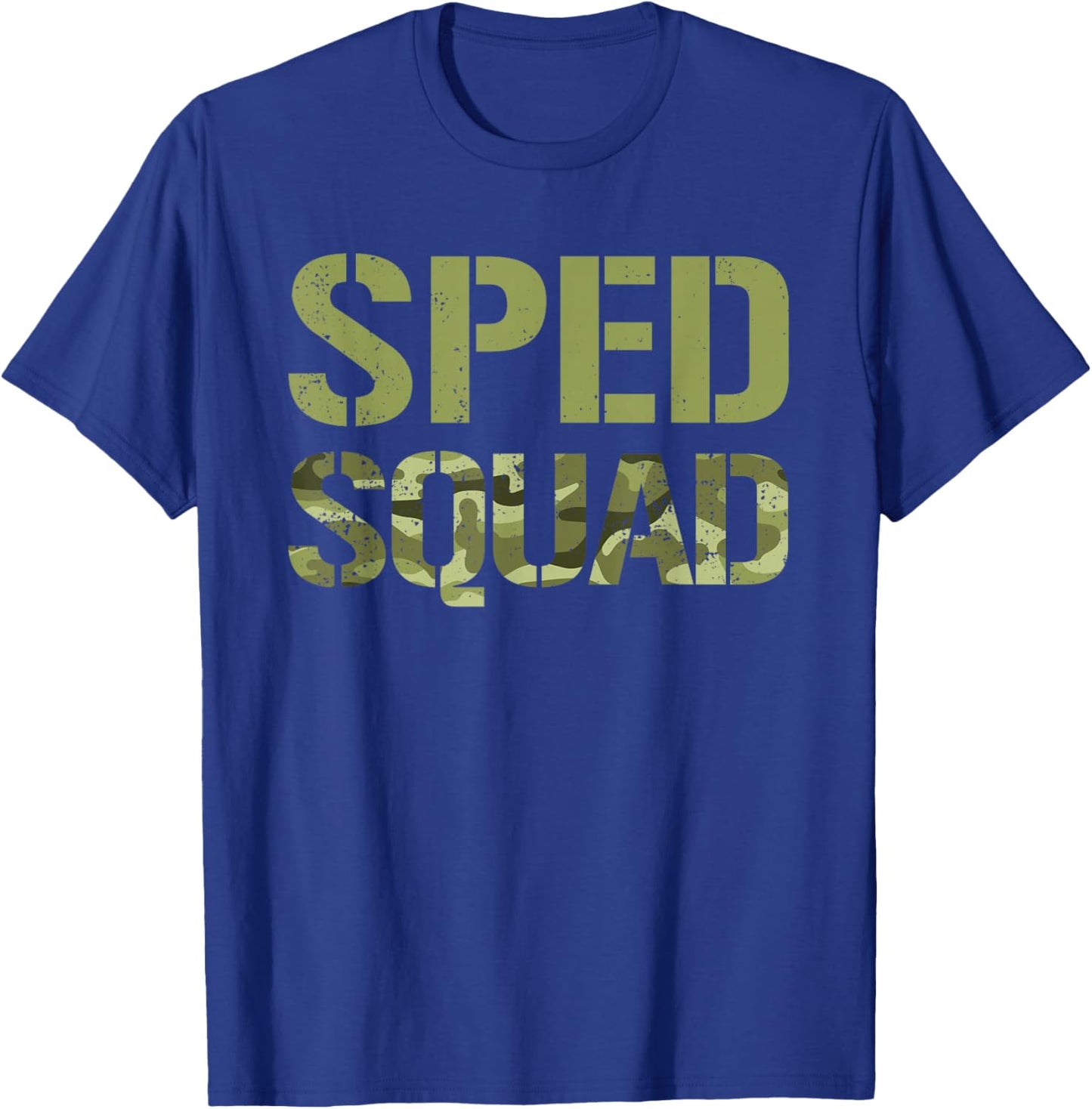 Camo Special Education Camouflage Retro Camo SPED Squad T-Shirt - T-Shirt | Royal
