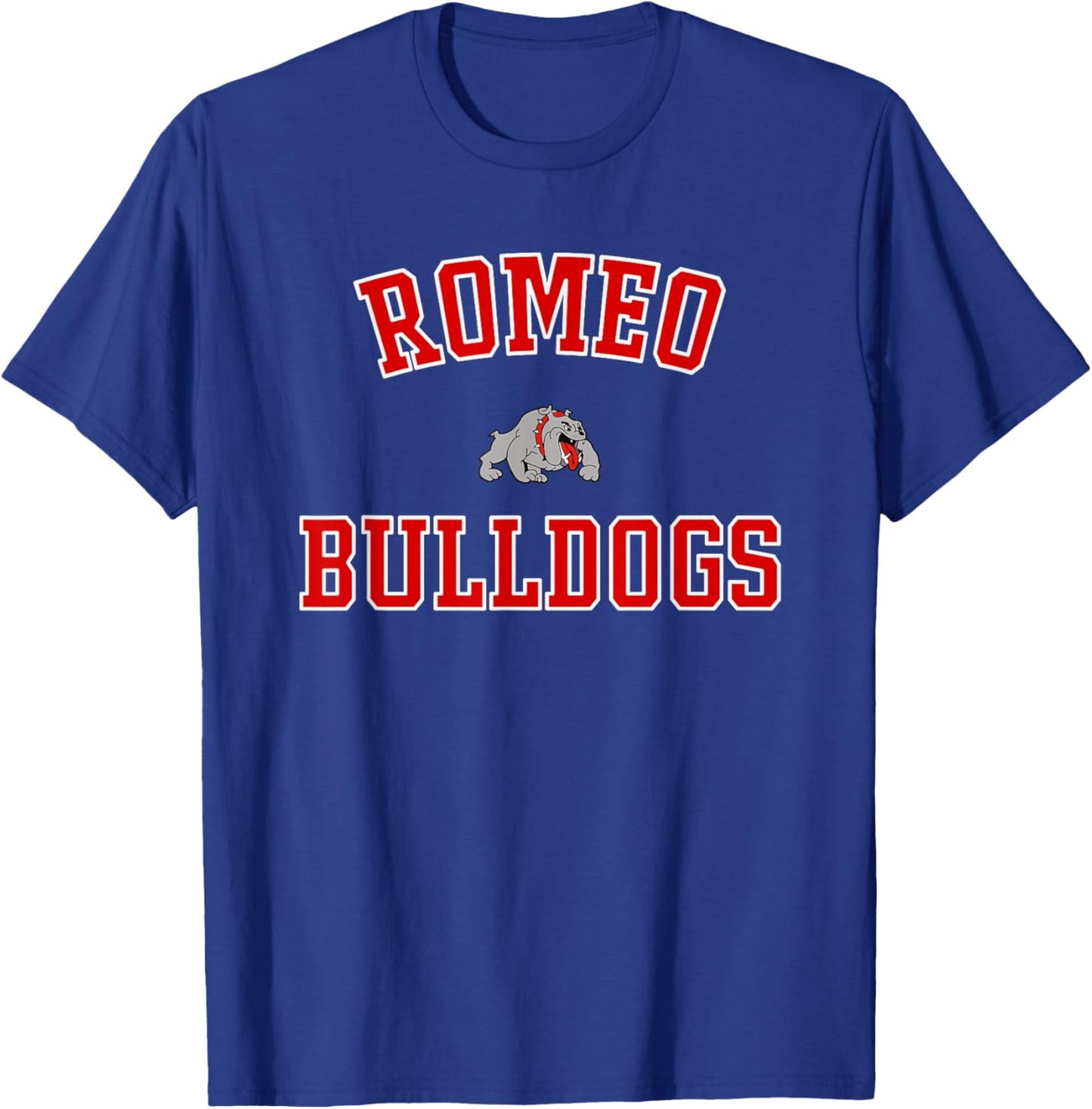 Romeo Bulldogs Logo Varsity HS T-Shirt - T-Shirt | Royal
