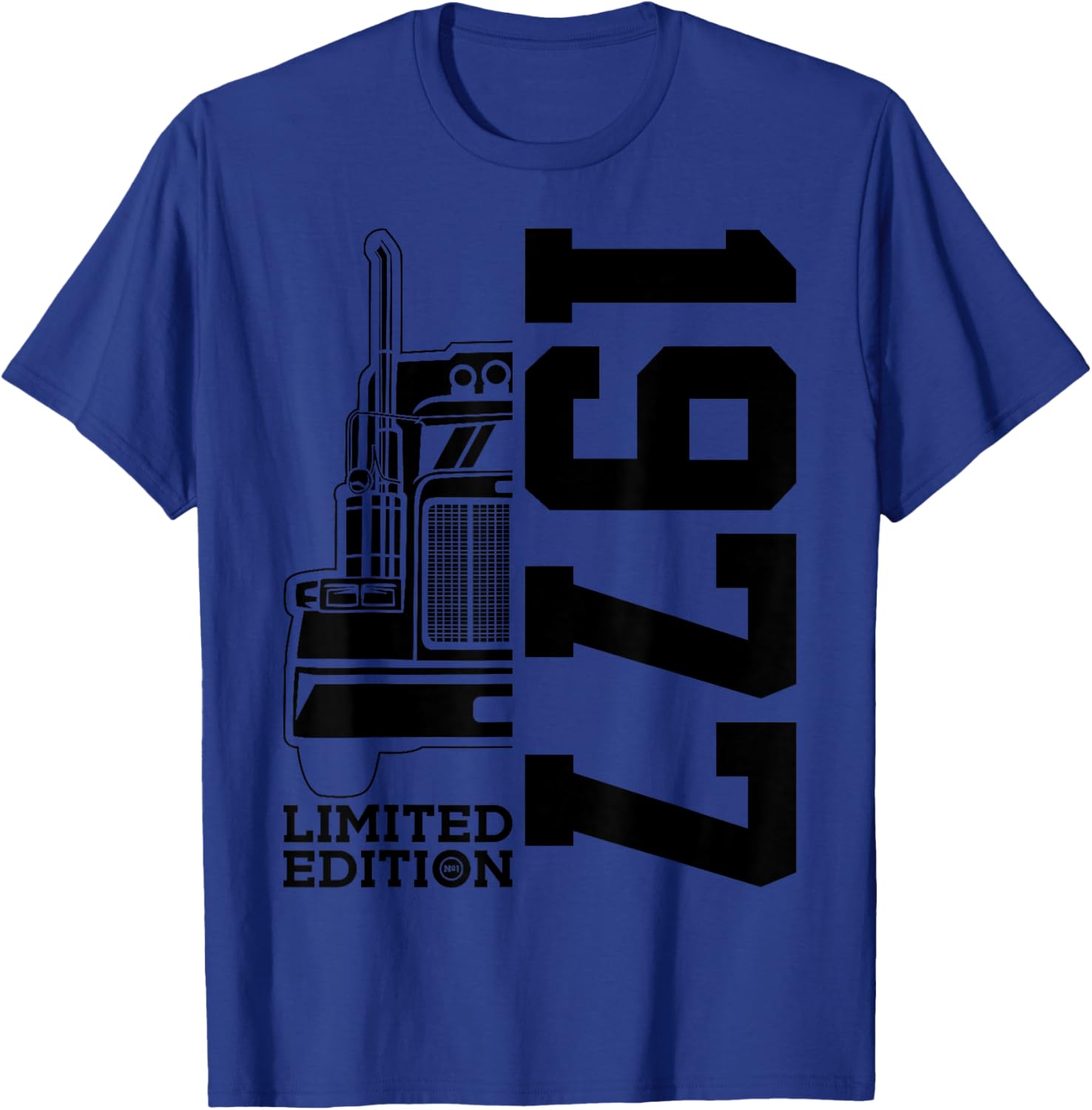 49 Years Trucker 1977 Truck Driver 49th Birthday T-Shirt - T-Shirt | Royal