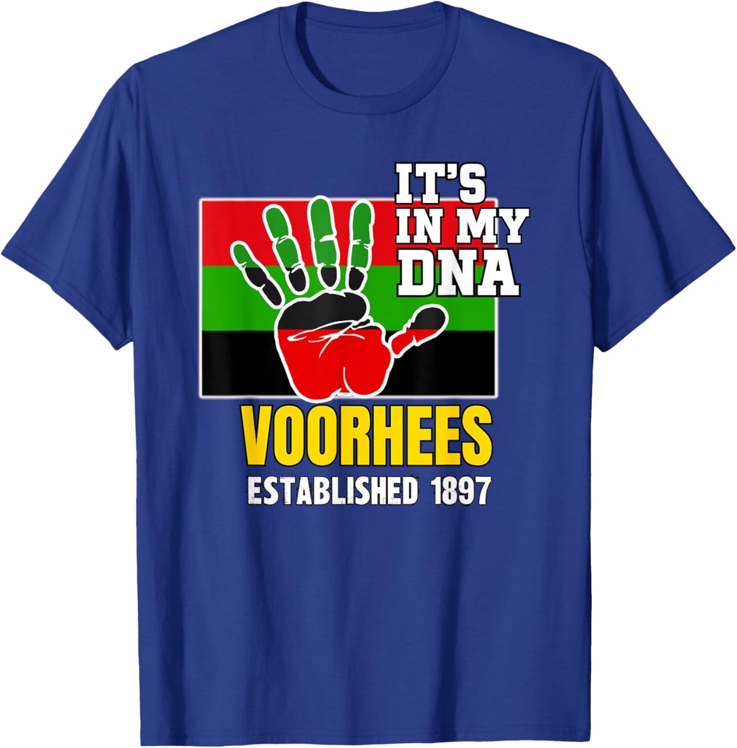 Voorhees, VU, Flag HBCU HBC T-Shirt - T-Shirt | Royal