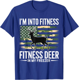 Hunting Im Into Fitness Fit Ness Deer Freezer Men Women Kids T-Shirt - T-Shirt | Royal
