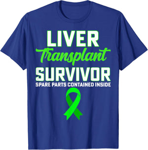 Spare Parts Contained Inside Liver Transplant Survivor Gifts T-Shirt - T-Shirt | Royal