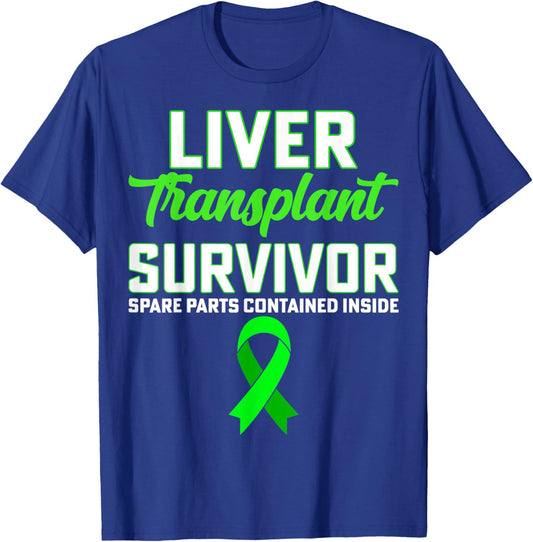 Spare Parts Contained Inside Liver Transplant Survivor Gifts T-Shirt - T-Shirt | Royal