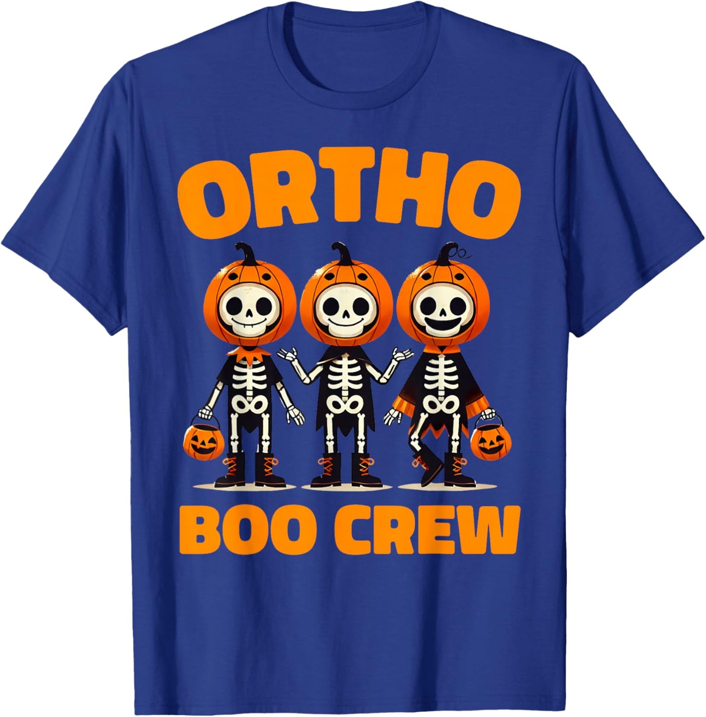 Cute Ortho Squad Spooky Ortho Orthopedic Boo Crew Halloween T-Shirt - T-Shirt | Royal