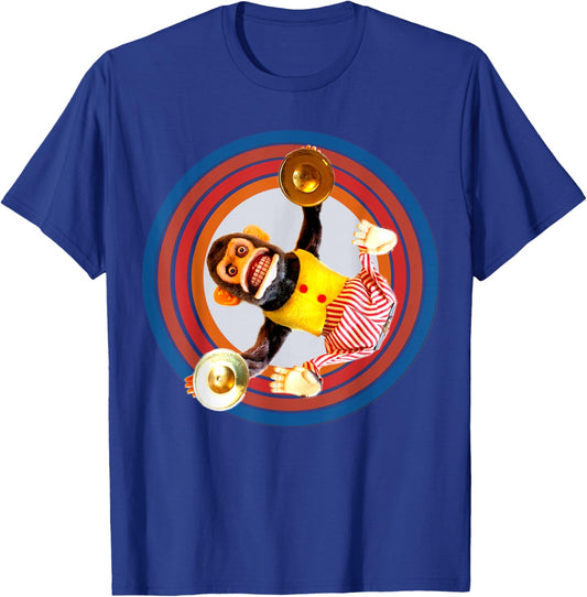 Cymbal Chimp Toy, Jolly Monkey With Cymbals Vintage Retro T-Shirt - T-Shirt | Royal