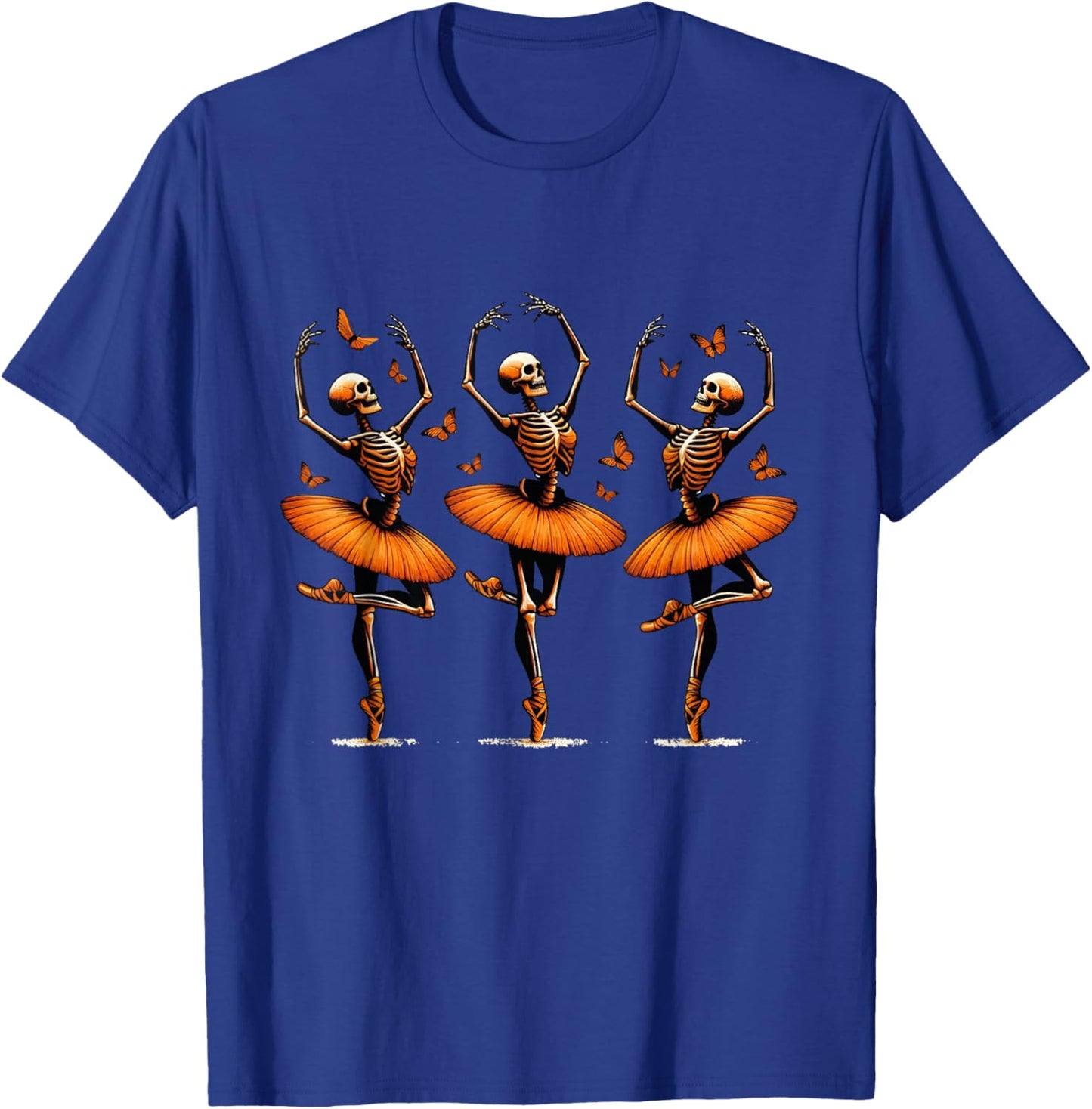 Skeleton Ballerina in Tutu Dance Costume Halloween Party T-Shirt - T-Shirt | Royal