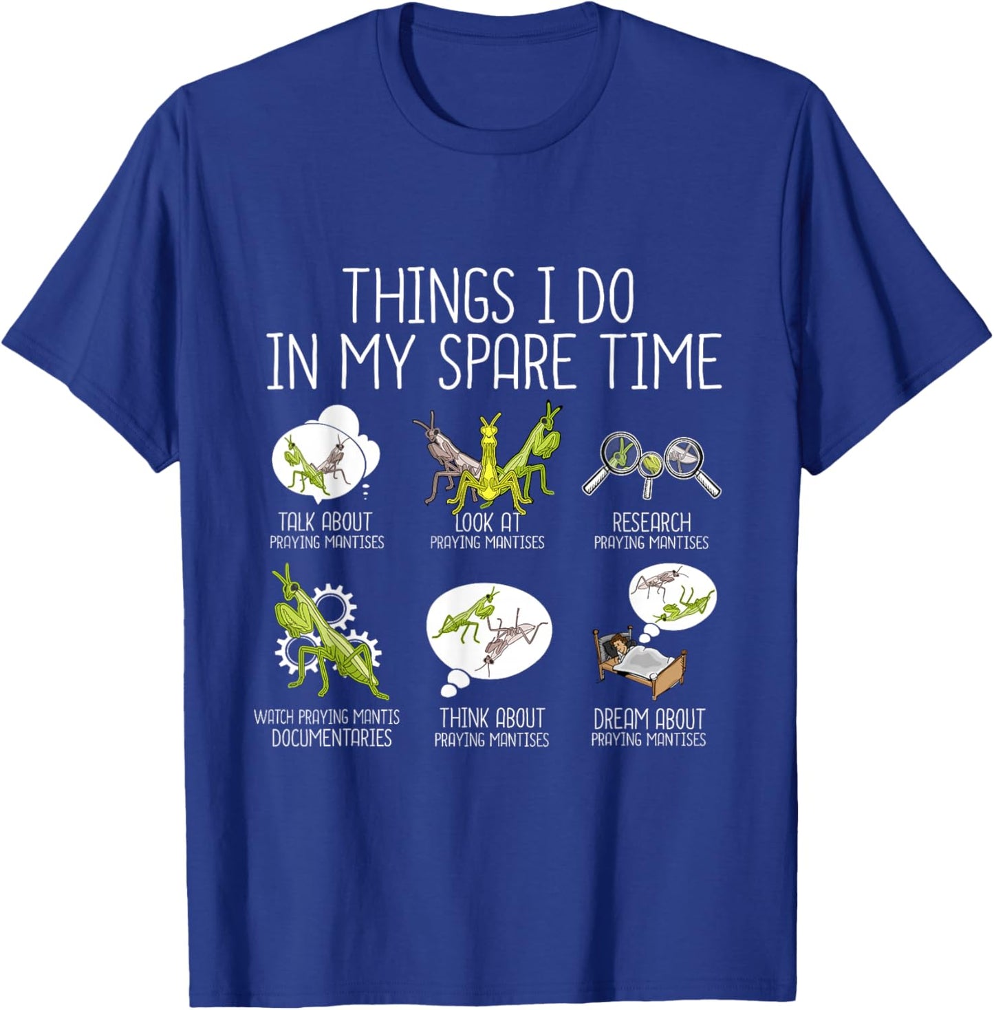 Praying Mantis Lover Kids Funny Insects Praying Mantis T-Shirt - T-Shirt | Royal