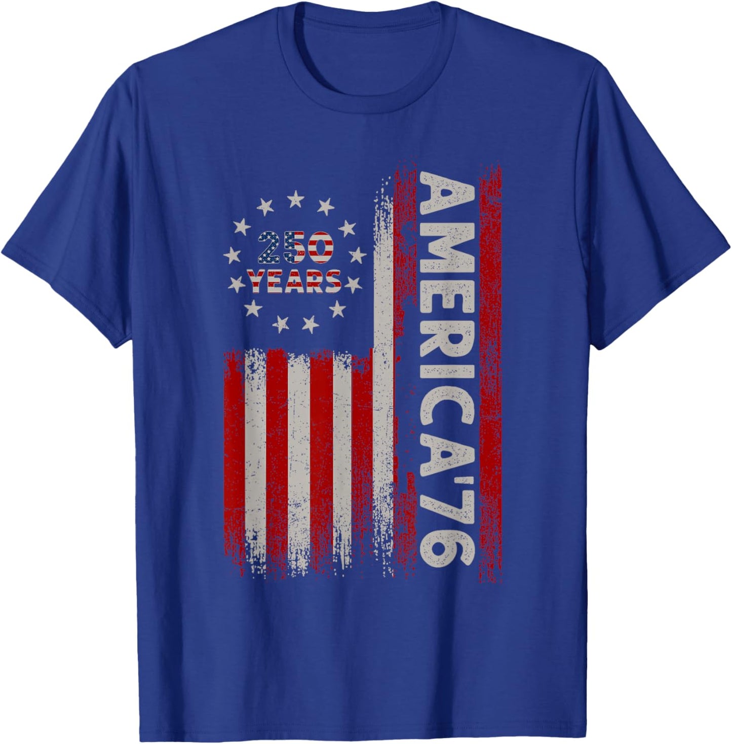 American 250 Years 1776 2026 250th Anniversary US Flag T-Shirt - T-Shirt | Royal