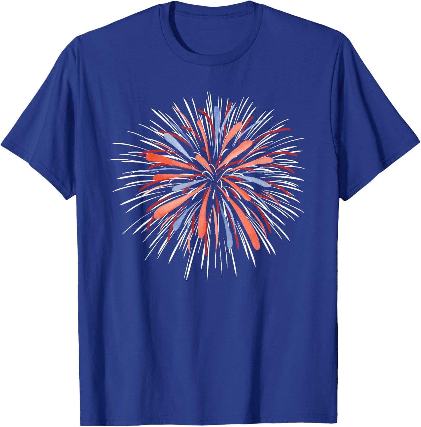 Fireworks Watercolor T-Shirt - T-Shirt | Royal