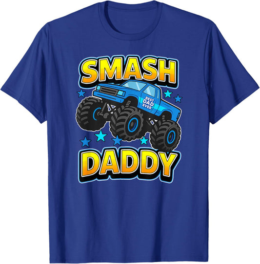 Monster Truck Father’s Day Smash Daddy Fun for Dads T-Shirt - T-Shirt | Royal