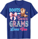 Boots or Bows Grams Loves You Gender Reveal Party T-Shirt - T-Shirt | Royal