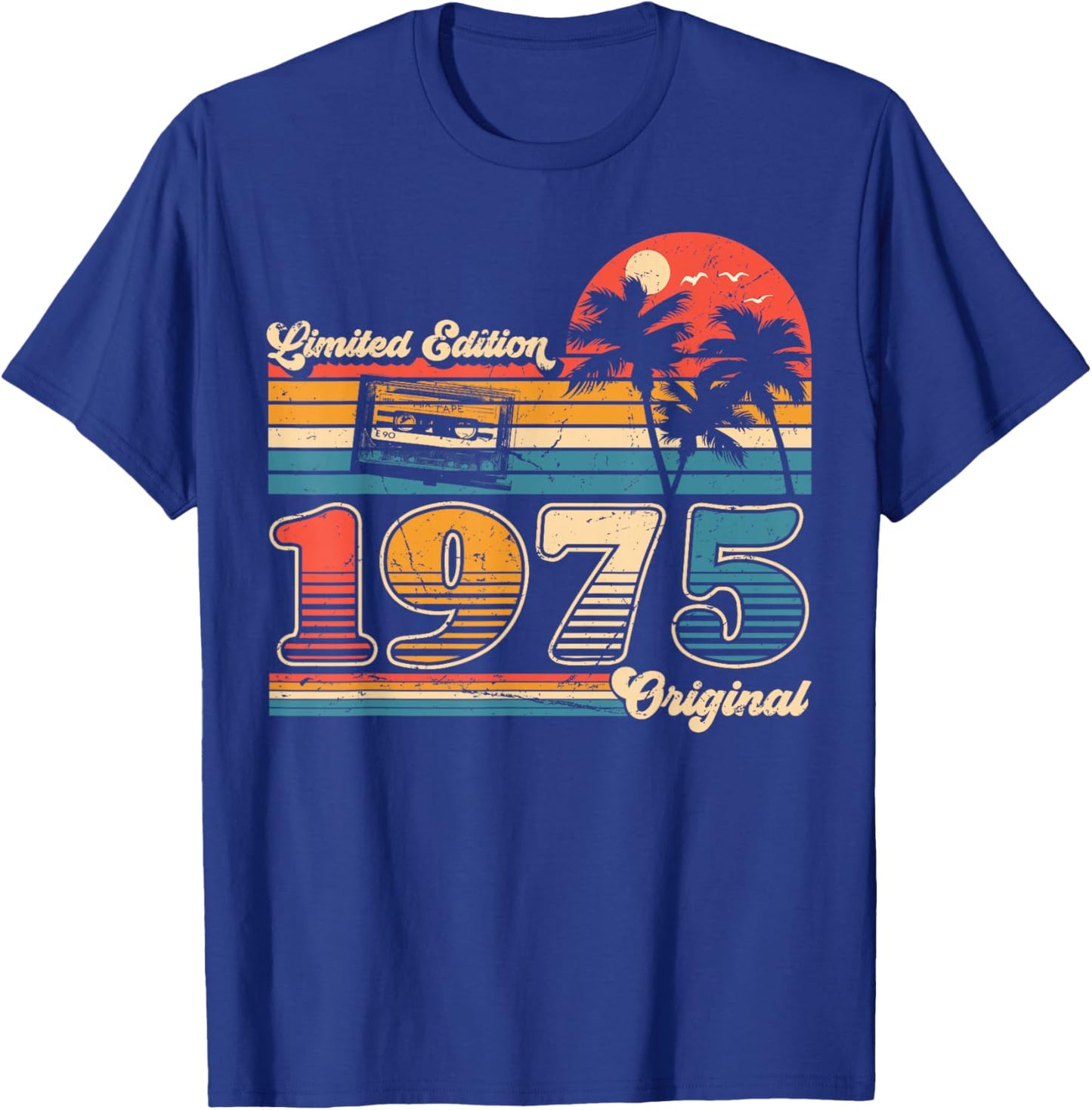 Original 1975 Vintage Birthday 50 Years Women , Black, S T-Shirt - T-Shirt | Royal