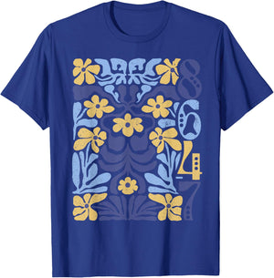 Vintage 8647 Subtle Anti President 86 47 Floral Boho Style T-Shirt - T-Shirt | Royal