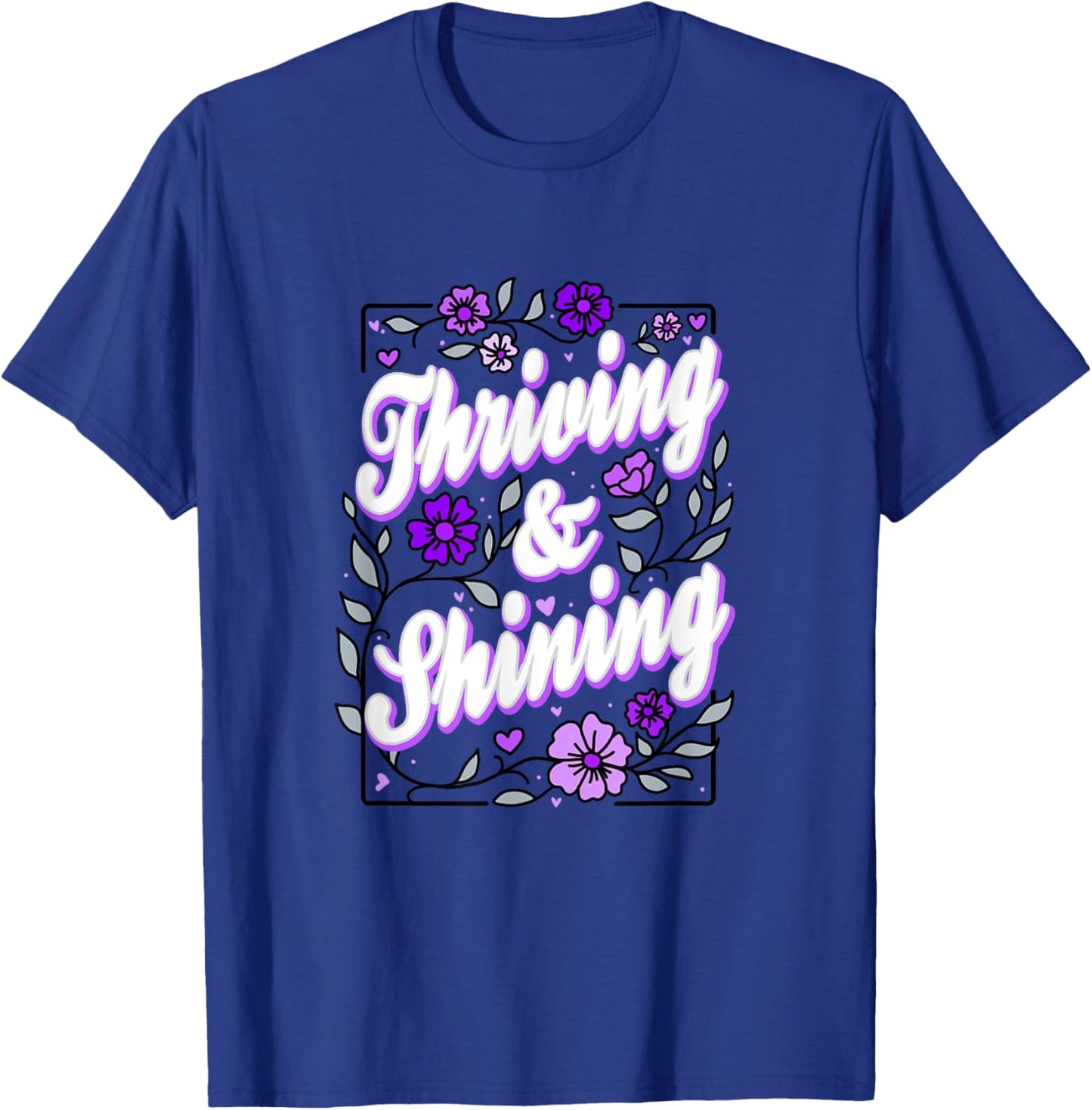 Purple Color Thriving Shining Purple Graphic T-Shirt - T-Shirt | Royal